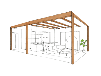 化粧梁のイメージ