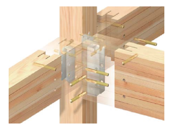 金物接合のイメージ図