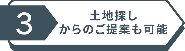 土地探しからのご提案も可能