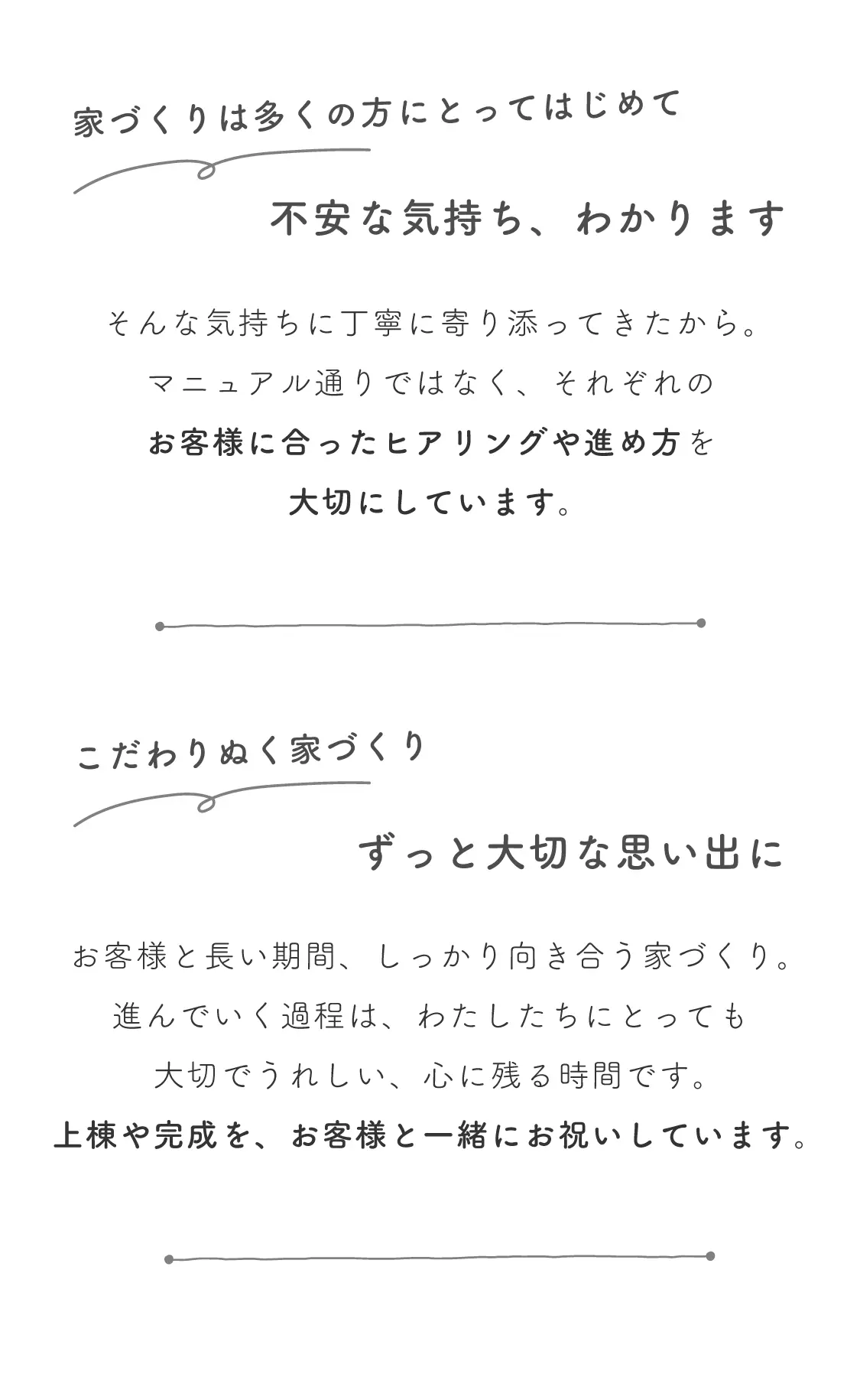 家づくりストーリーの説明テキスト