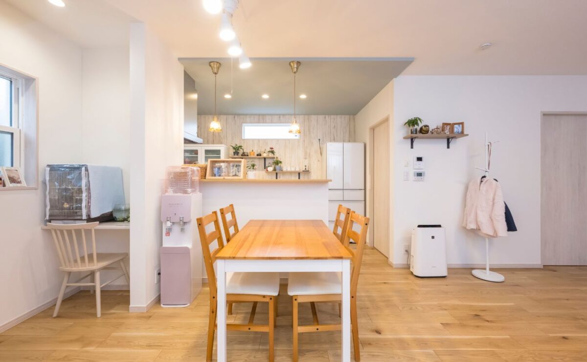 注文住宅パントリーキッチン全体