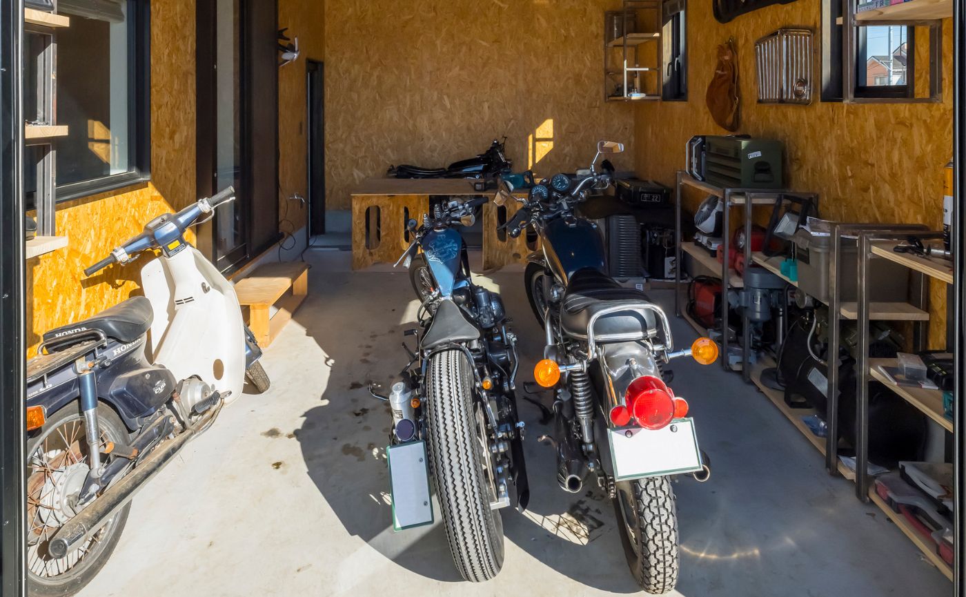 バイクガレージ施工事例